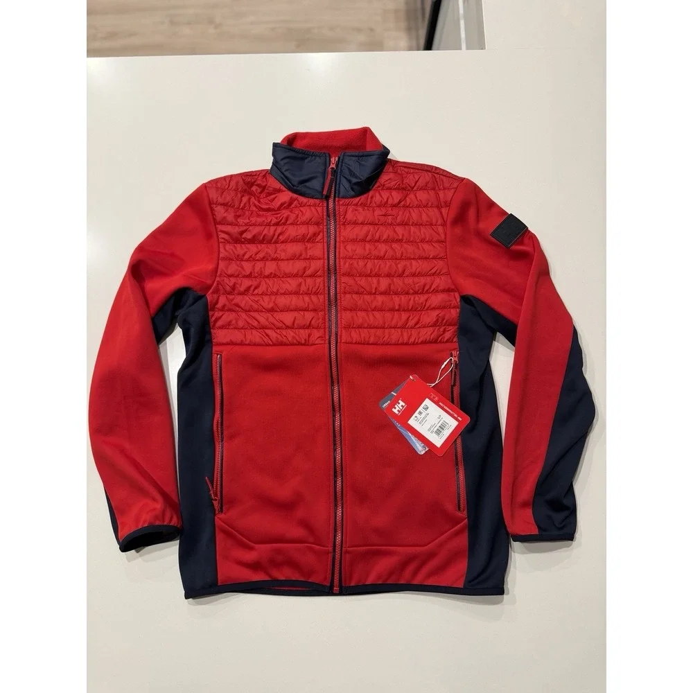 Helly Hansen Mens RWB Rigging Fleece Jacket Red S 53809-162 Regular Fit NWT